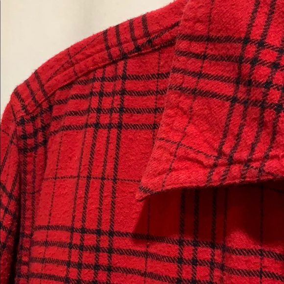 VTG AVENUE BLUES RED/BLK PLAID FLANNEL SHIRT 18/20 - Picture 4 of 6